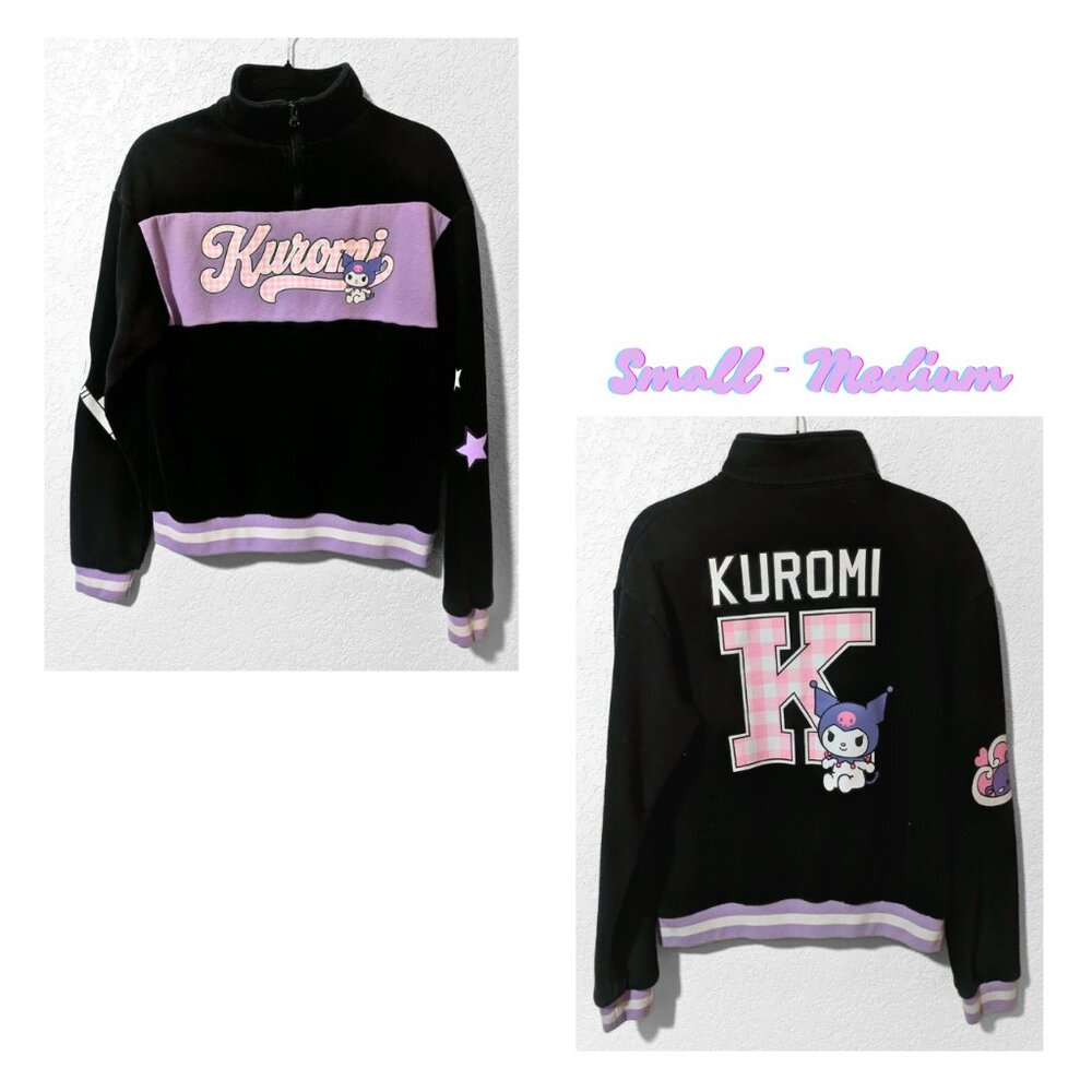 [Hot Topic x Sanrio] Kuromi Varsity Quarter-Zip Jacket